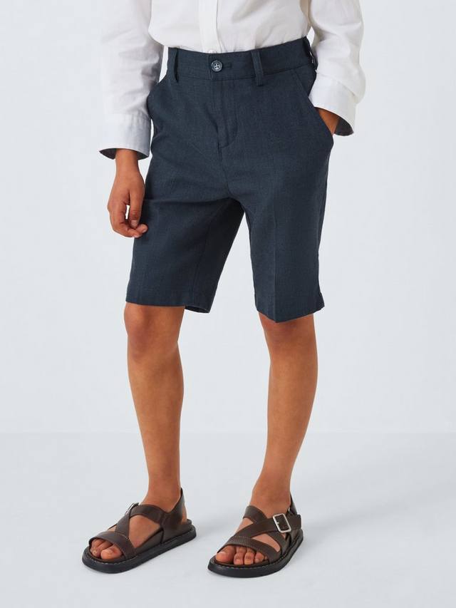 

Детские шорты из льняной смеси John Lewis Heirloom Collection, Blue
