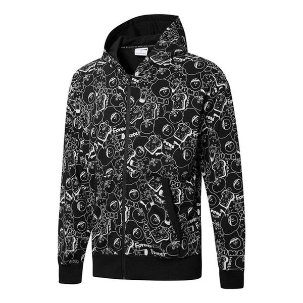 

Куртка club all over print full zip hoodie jacket 'black' Puma, черный