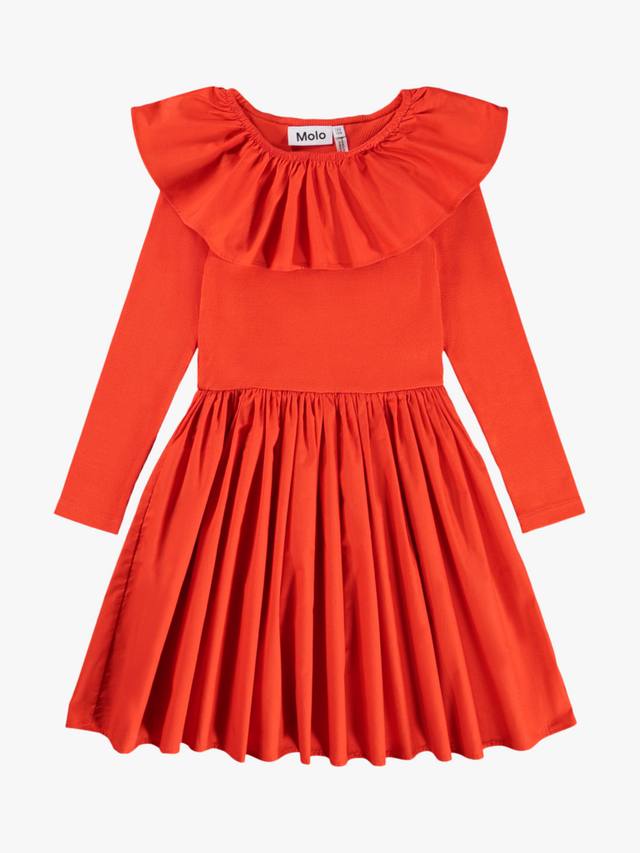 

Детское платье Cille с длинными рукавами и воротником из хлопка Molo, Rising Sun