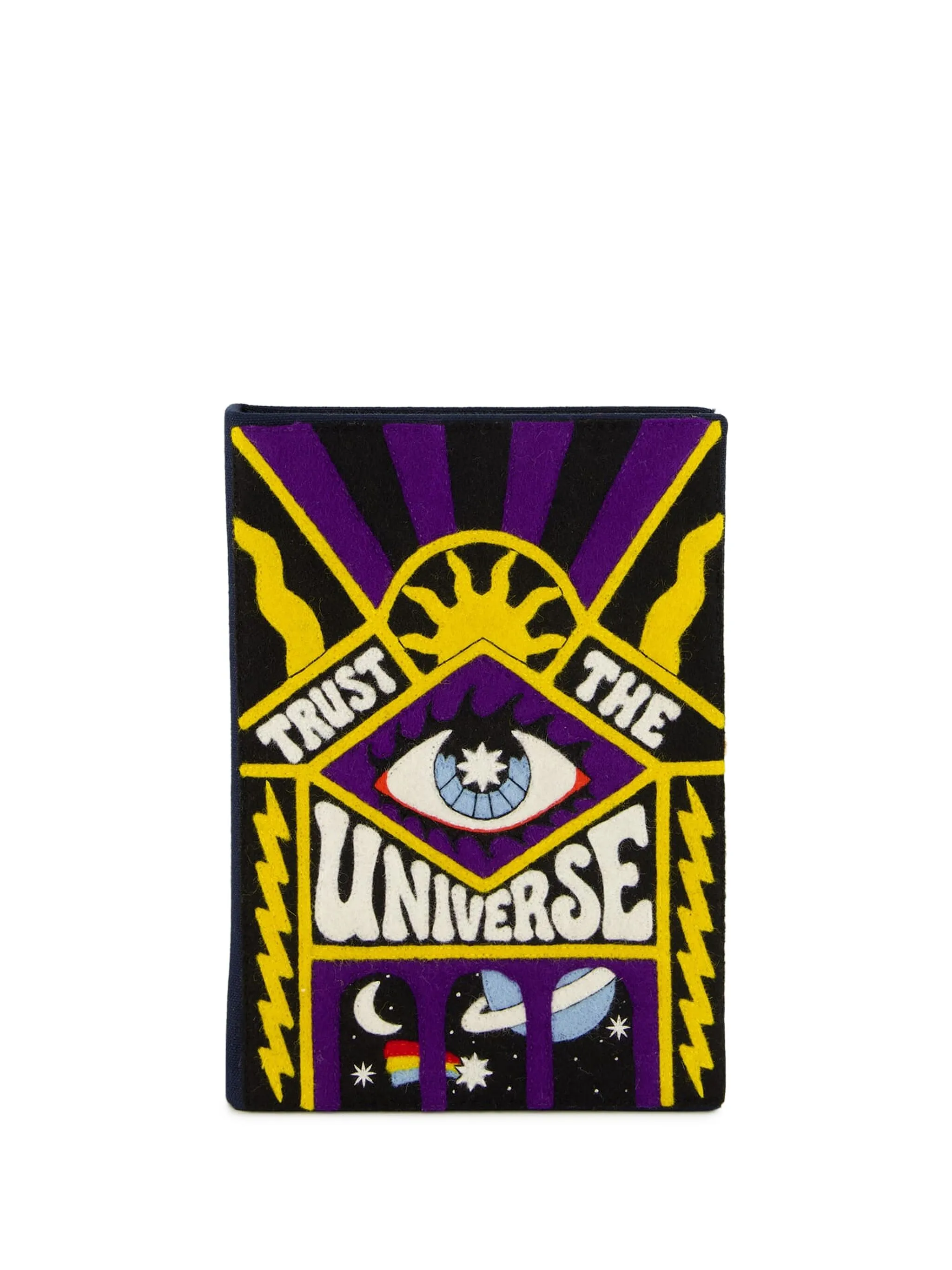 

Маленький клатч Trust the Universe с вышивкой Olympia Le-Tan, фиолетовый