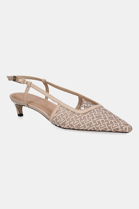 Туфли MONO SQUARED TOE KITTEN SLINGB Tommy Hilfiger, бежевый