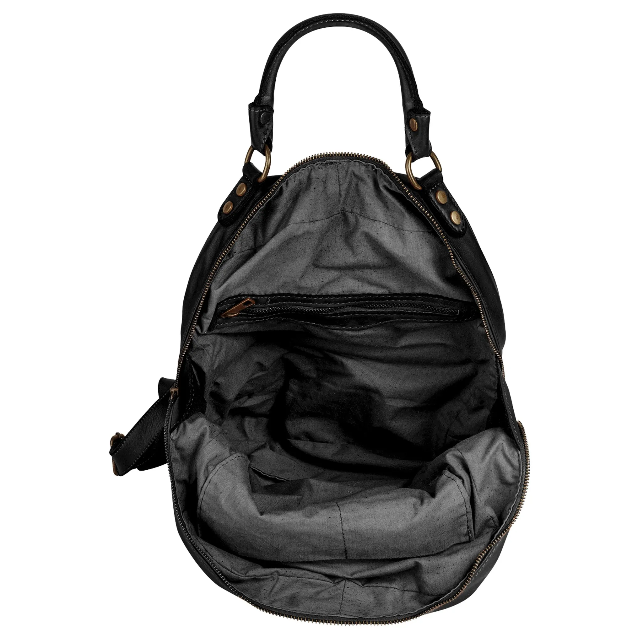 Городской рюкзак Samantha Look из натуральной кожи, производство Италия, черный