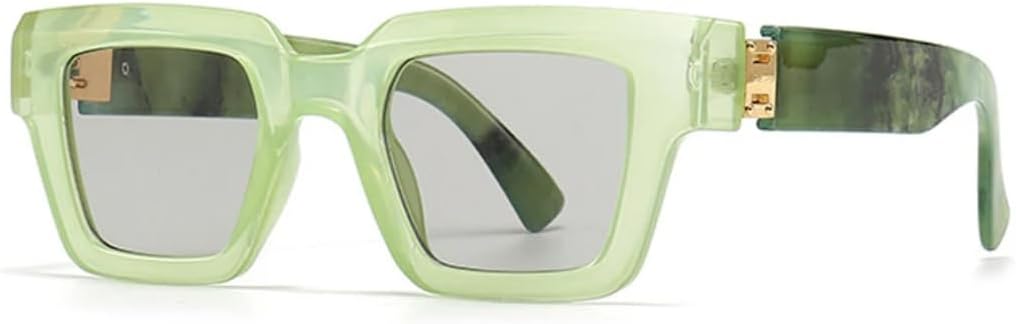 

Модные женские солнцезащитные очки класса люкс, винтажные дизайнерские очки конфетных цветов с прозрачным градиентом, мужские солнцезащитные очки в стиле панк SZVVBKK, Green Light Gray