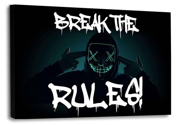 

Картина на холсте Hustling Sharks Break the Rules, черный