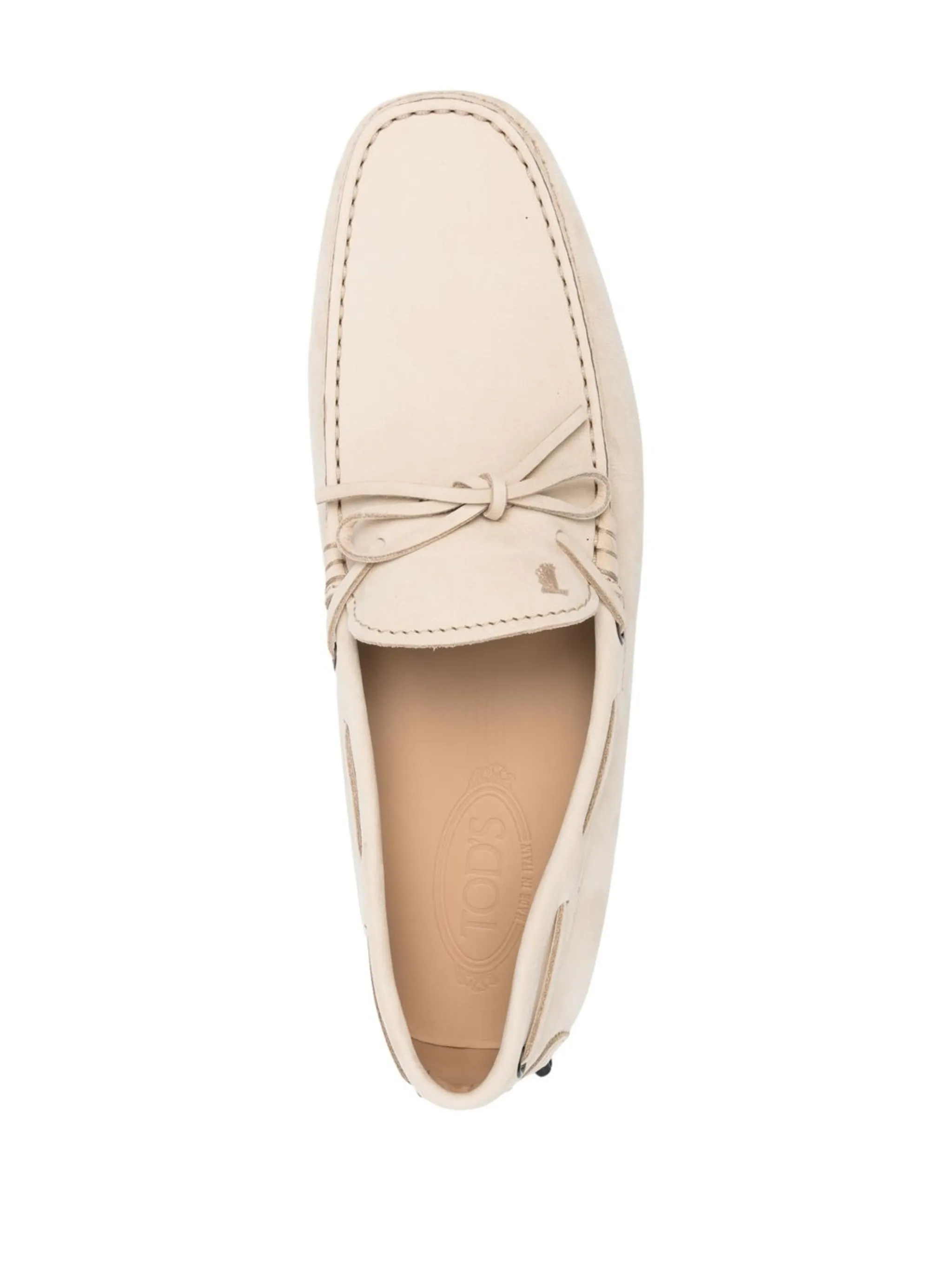 Кожаные мокасины с бантиком Tod'S, белый — фото 4