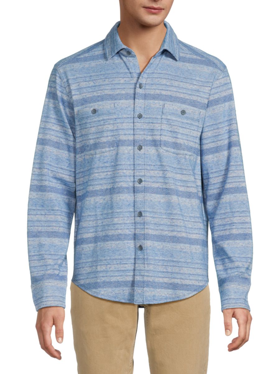 

Полосатая рубашка Fireside Carmel Tommy Bahama, цвет Bora Bora Blue