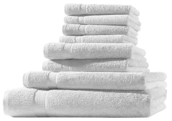 

XL SET Frottier Набор полотенец Hometex Premium Textilesset 8 tlg., 30x1x150 см, белый