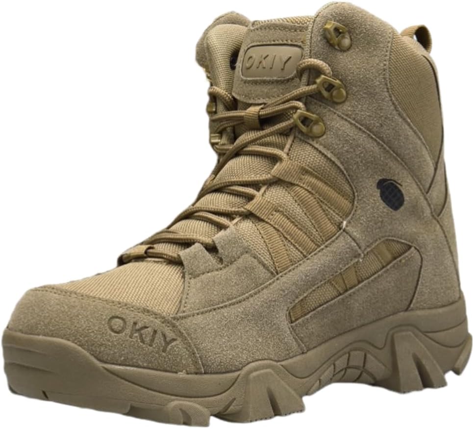 

Мужские большие однотонные ботинки на шнуровке, водонепроницаемые, для скалолазания и походов, ботинки до щиколотки, плюс мотоботинки для походов Lexamen, коричневый