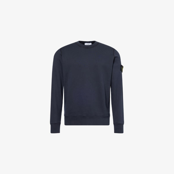 

Свитшот Stone Island из хлопкового джерси, синий