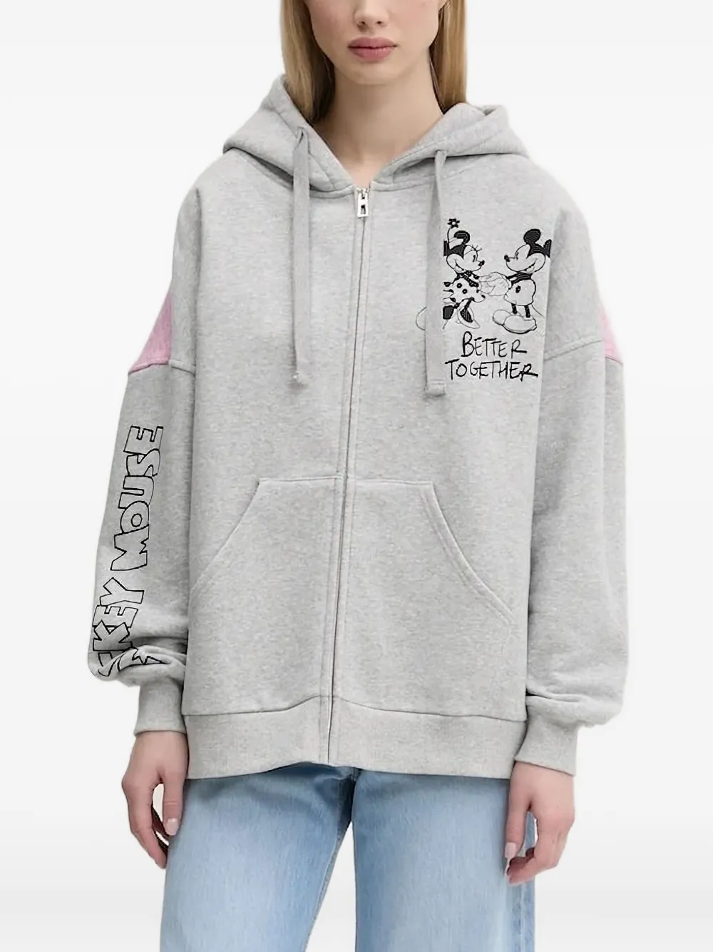 

Толстовка на молнии с принтом Микки Мауса X Disney Desigual, серый