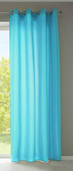 

Штора с люверсами Gardinenbox Microsatin blickdicht Ösen, 140x245x1 см, бирюзовый