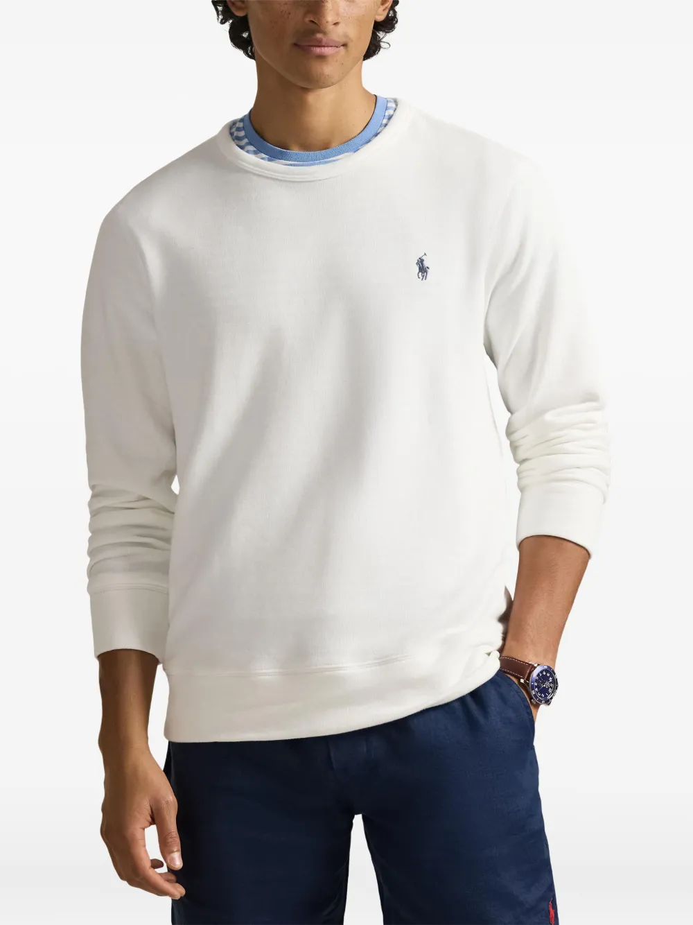 Толстовка с вышивкой Polo Ralph Lauren, белый — фото 3