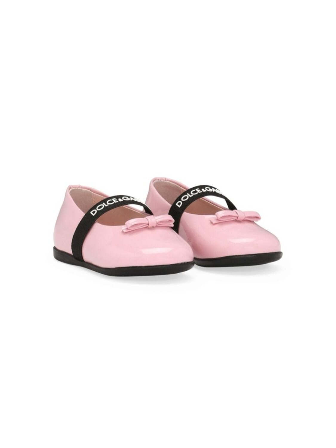 

Dolce & Gabbana Kids балетки с логотипом и бантом, розовый
