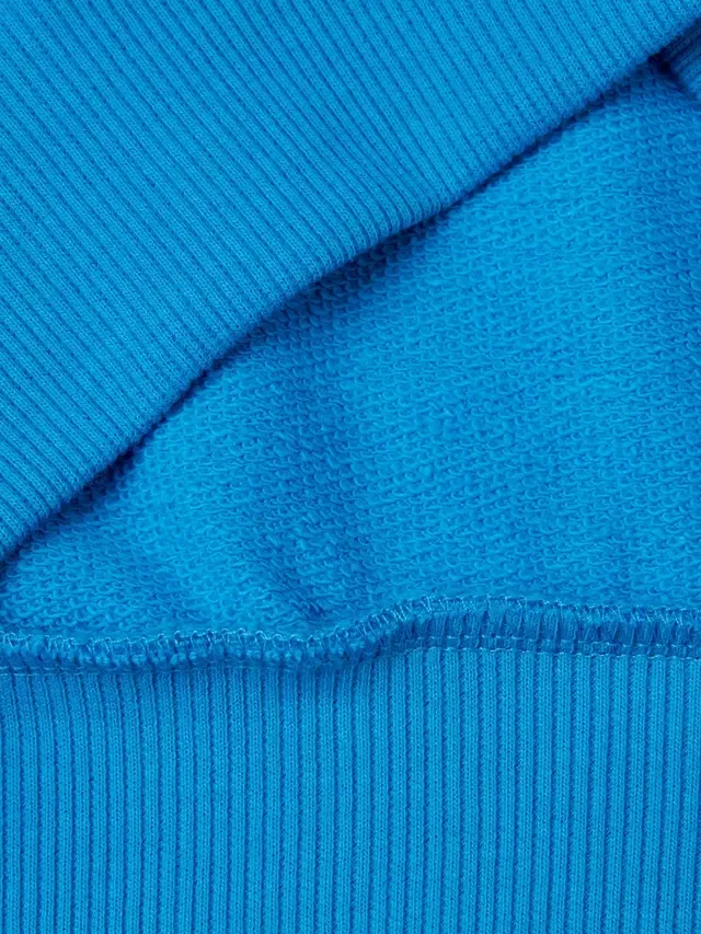 Детская хлопковая толстовка с круглым вырезом и логотипом, ярко-синяя Benetton — фото 3