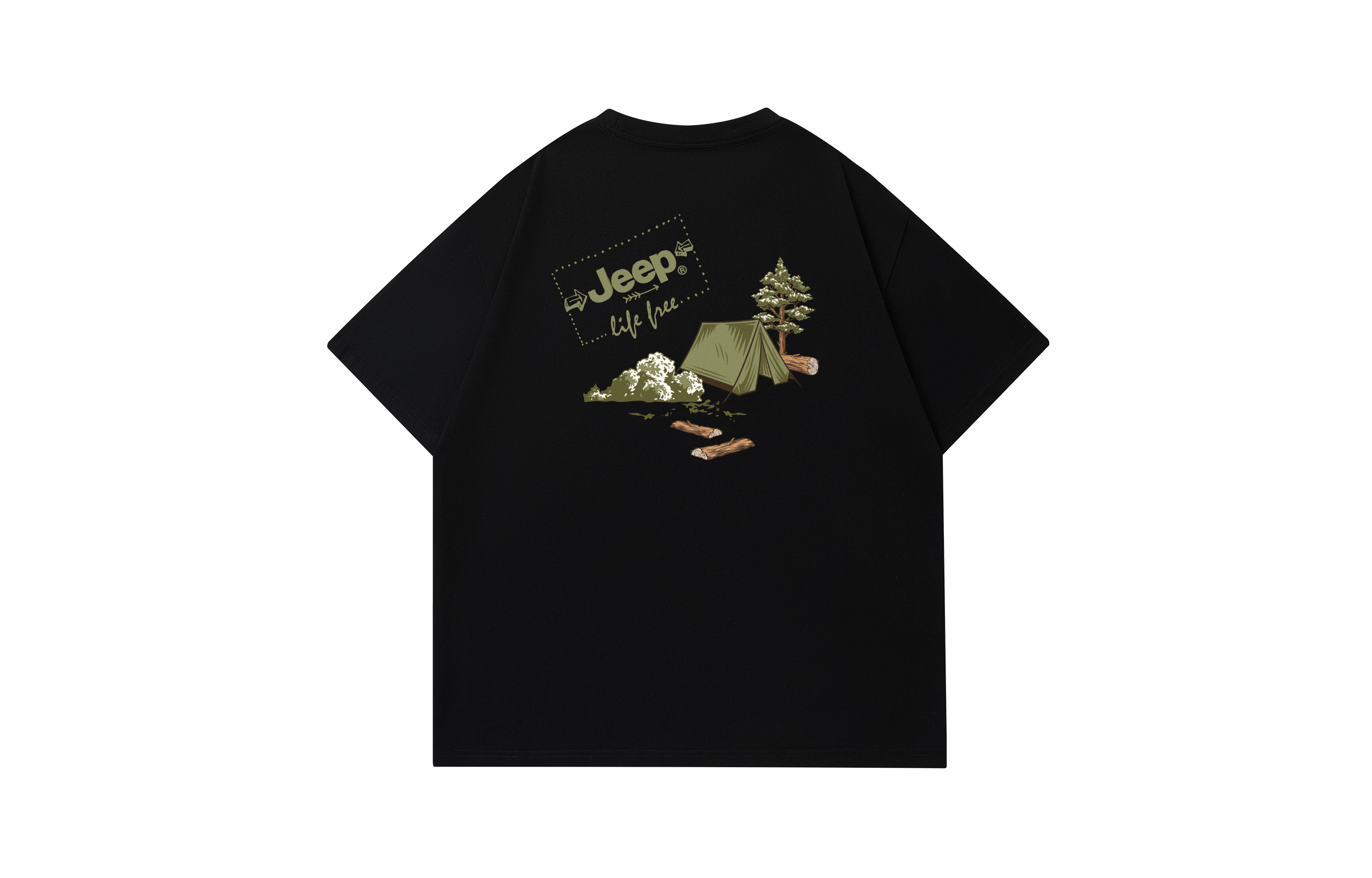 

Футболки унисекс с круглым вырезом, умеренно прямой крой Jeep, pure черный