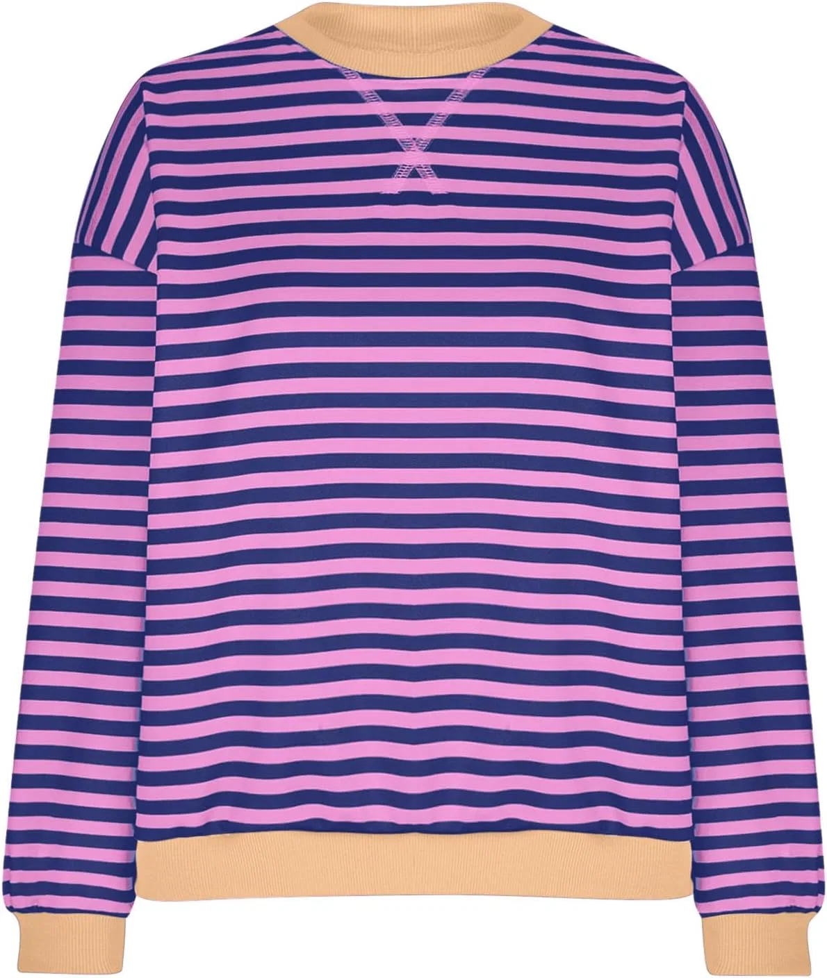 Свитшот женский оверсайз с цветными блоками, Generic, A16 Purple — фото 2