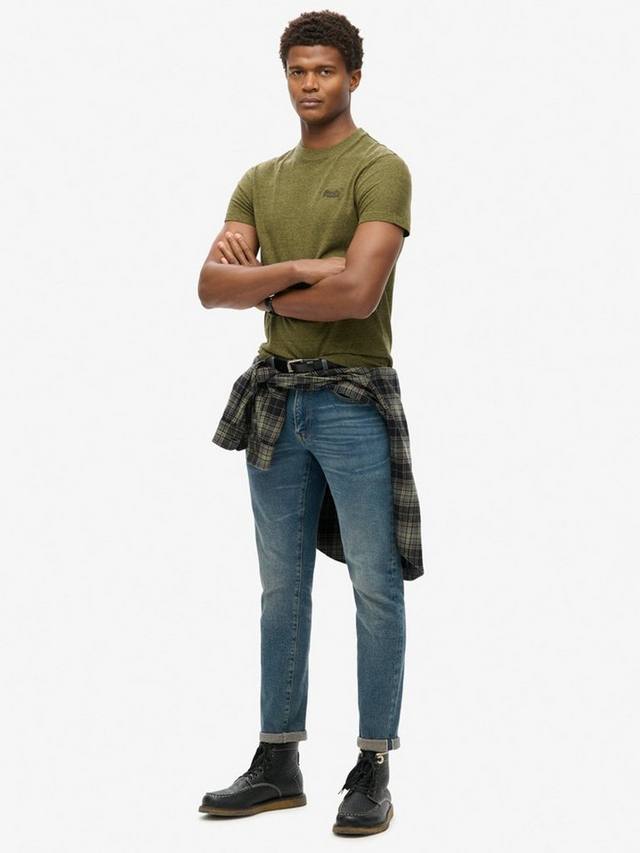 Футболка Essential Logo из органического хлопка Superdry, Olive Fleck Marl — фото 3
