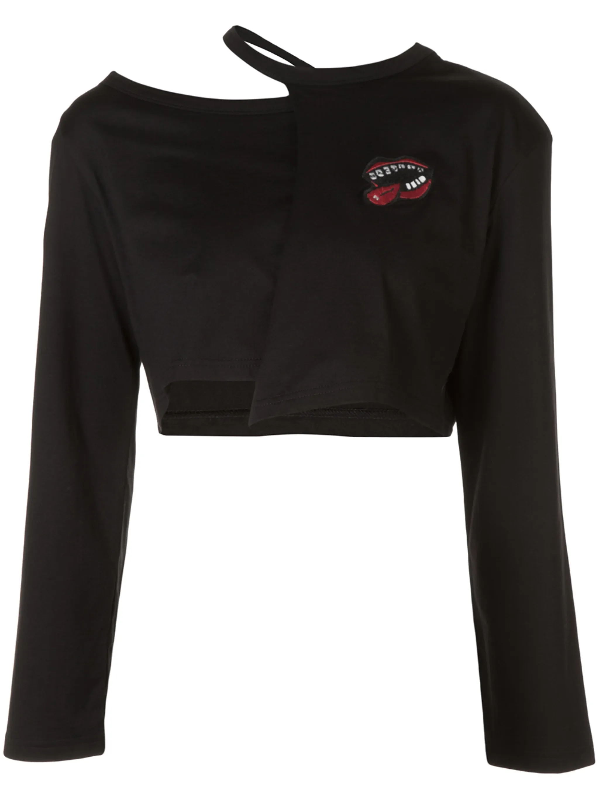 

Футболка с асимметричным принтом губ Haculla, черный