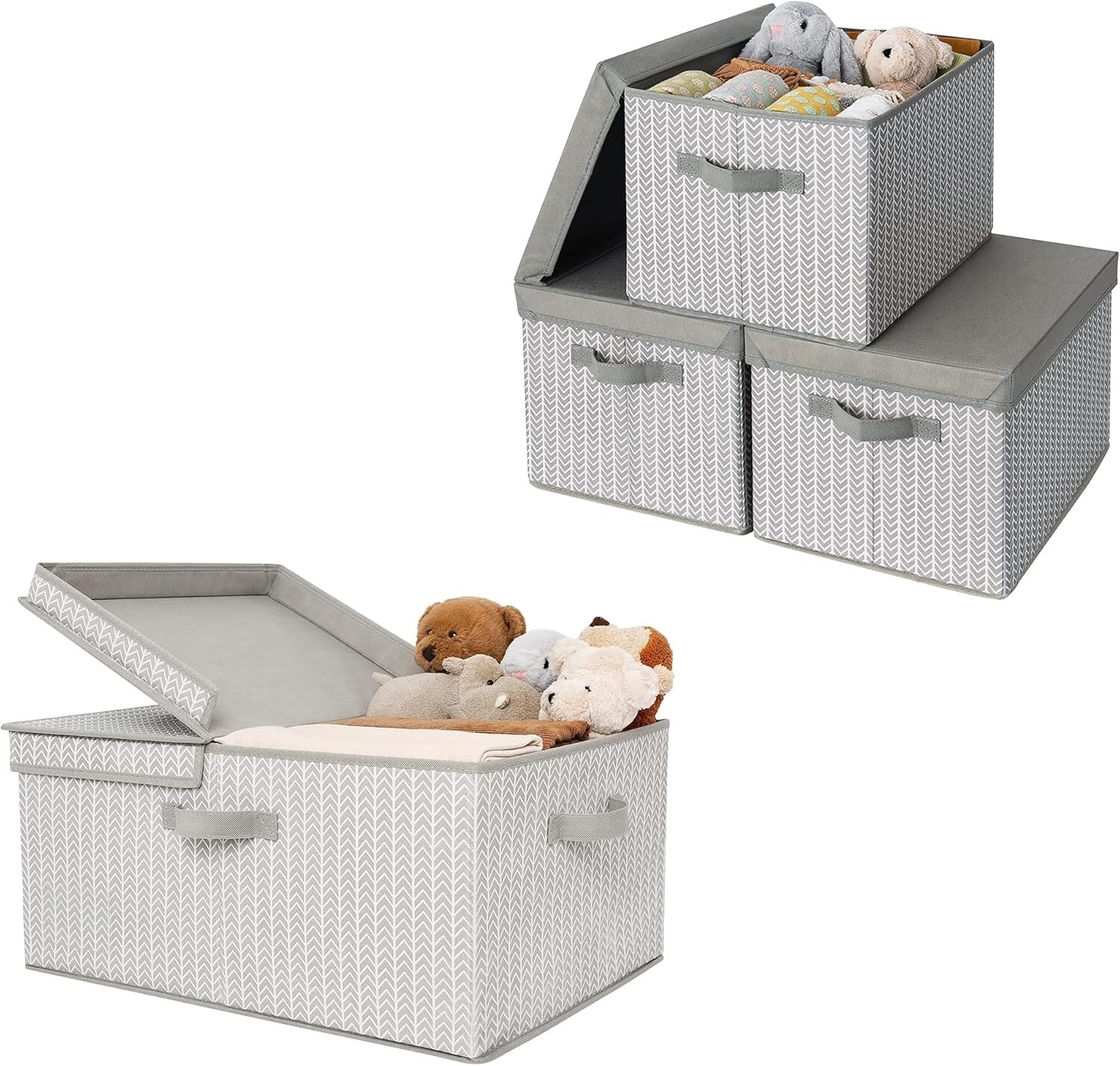 

GRANNY SAYS Набор из 1 очень больших прямоугольных корзин для хранения и 3 больших прямоугольных корзин для хранения с крышками