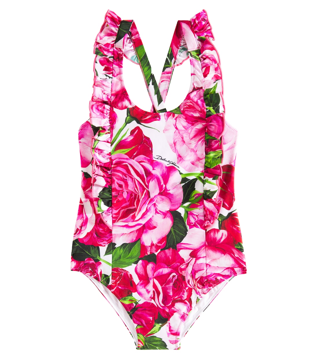 

Цветочный купальник Dolce&Gabbana Kids, Rose Fdo.Bianco