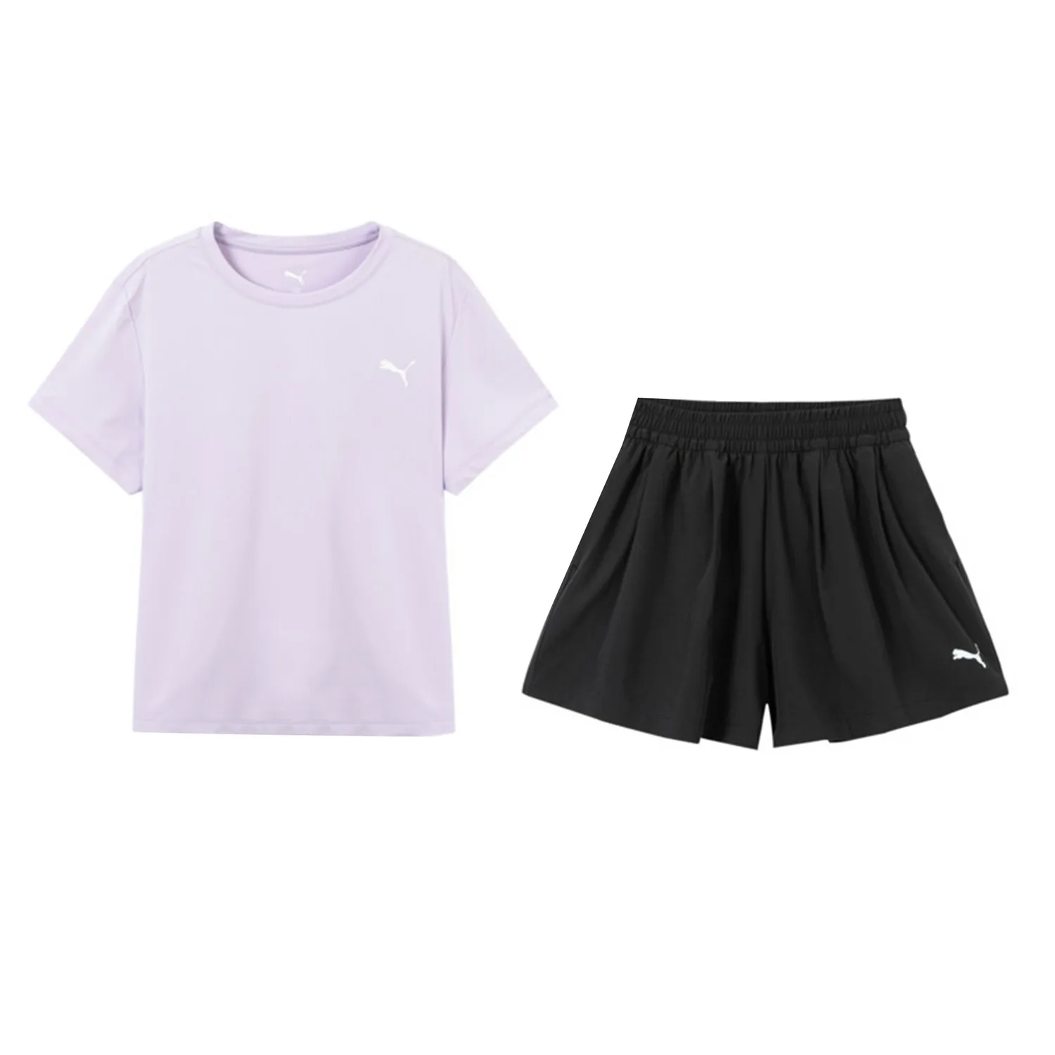 Детская спортивная футболка с круглым вырезом PUMA, фиолетовый черный tone 00379