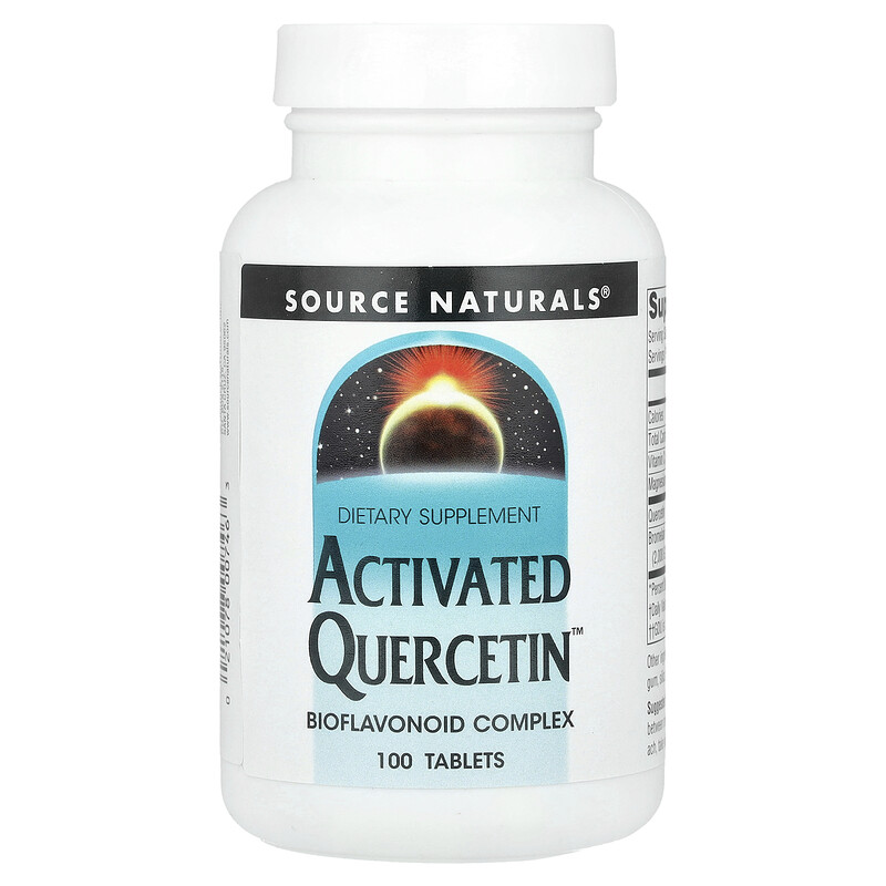 

Source Naturals, Activated Quercetin , биофлавоноидный комплекс, 100 таблеток