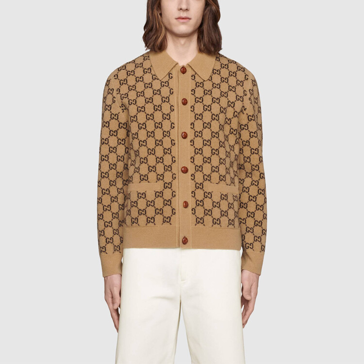 Свитер мужской Gucci кашемировый, верблюжий, коричневый — фото 3
