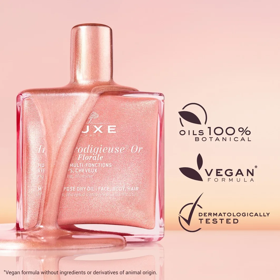 Масло для тела huile prodigieuse или florale roll-on многофункциональное сухое масло увлажняет и придает шелковистый, блестящий вид. Nuxe, 50 мл — фото 4
