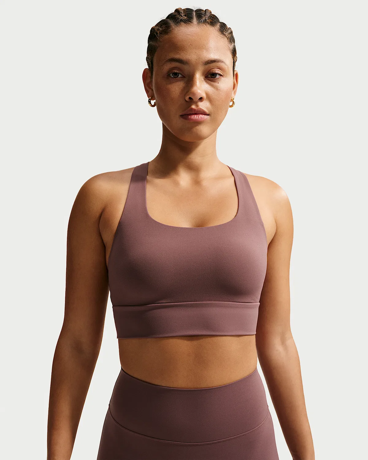 Женский спортивный бюстгальтер Nike Zenvy с легкой поддержкой и удлиненной линией, Tattoo/White — фото 2