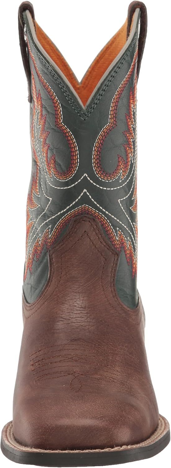 Детские ковбойские сапоги Ariat Wilder Unisex Youth Western Boot, коричневый/бирюзовый — фото 2