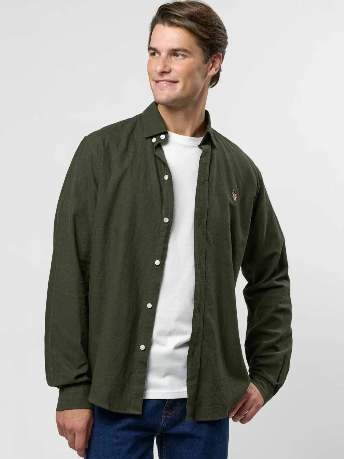 Рубашка на пуговицах стандартного кроя 'UMBOLT' U.S. Polo Assn., Dark Brown — фото 3