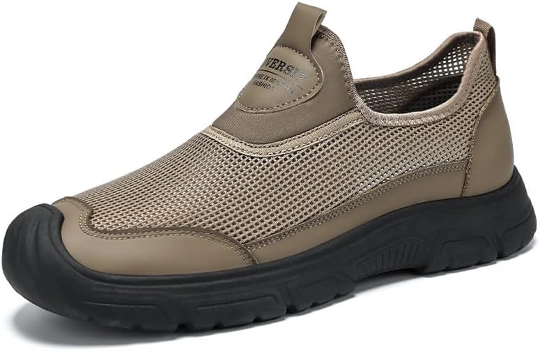 

Мужские дышащие повседневные слипоны HoaloX с мягкой подошвой и комфортным дизайном, хаки