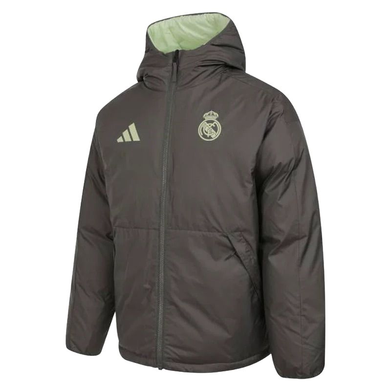 Пуховик Real Madrid мужской Adidas, зеленый/оранжевый — фото 3