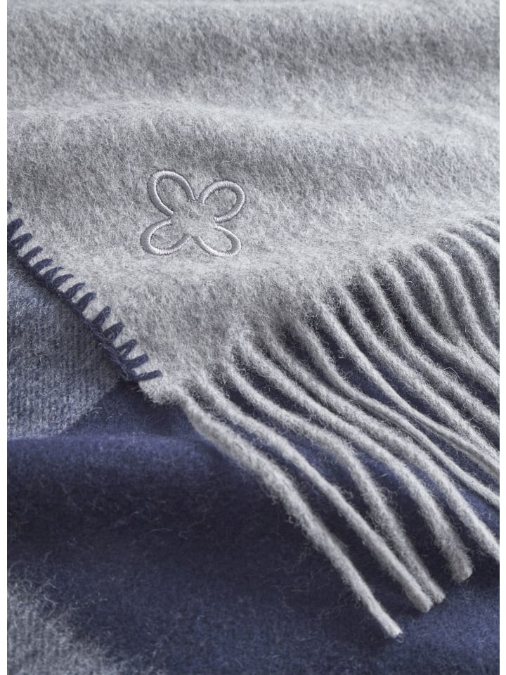 

Треугольный шерстяной шарф с ткаными полосками синего цвета Codello