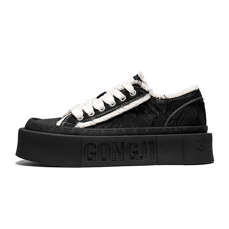 Кроссовки GONGJI Skateboarding Shoes Women's Low-top Black, цвет Dark night — фото 2