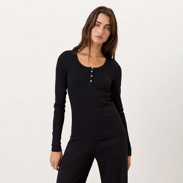 

Футболка с ребристой вязкой Pact, Black, Черный, Футболка с ребристой вязкой Pact, Black