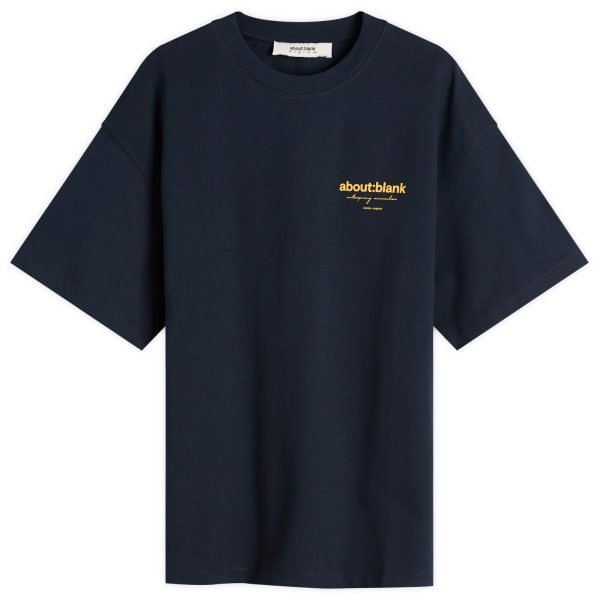 

Футболка с рисунком «наоборот» About:Blank, темно-синий/желтый