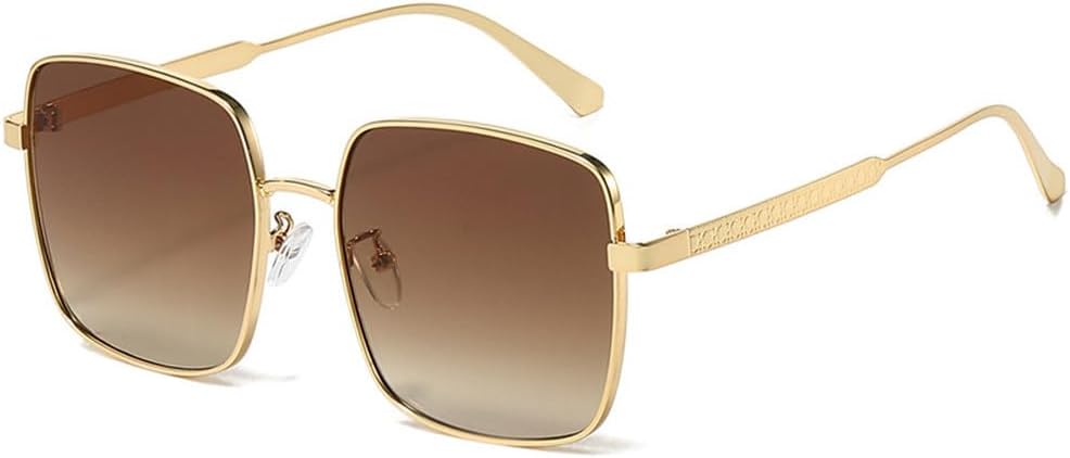 

Модные маленькие солнцезащитные очки для женщин и мужчин, роскошные солнцезащитные очки в стиле стимпанк с металлической оправой, винтажные мужские очки с защитой от УФ-излучения UV400 generic, Gold Gradient Brown