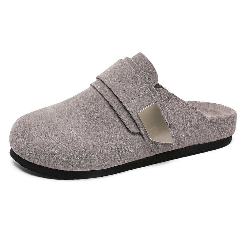 

V05 Мужские закрытые тапочки серые, цвет Gray[Men's]