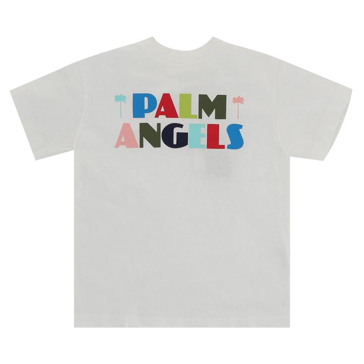 

Футболка Palm Angels Kids Seasonal Logo T-Shirt White/Multicolor, белый