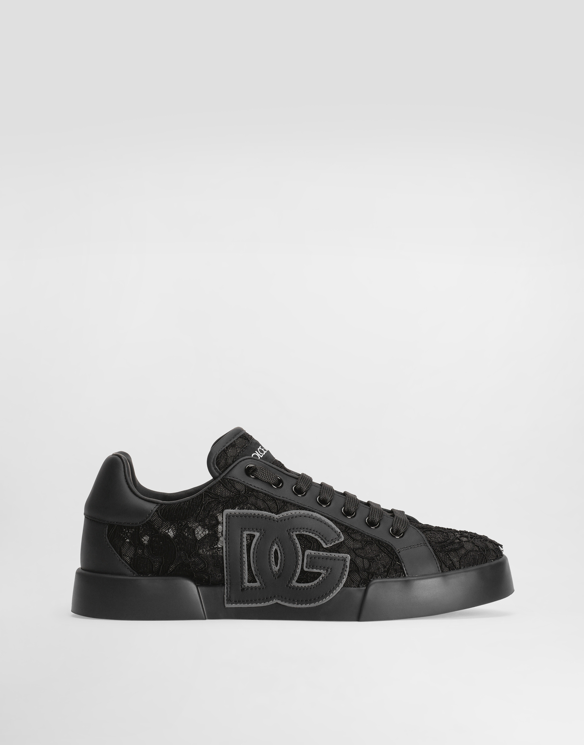 Кроссовки portofino light strobel из кружева таормина Dolce & Gabbana, мультиколор