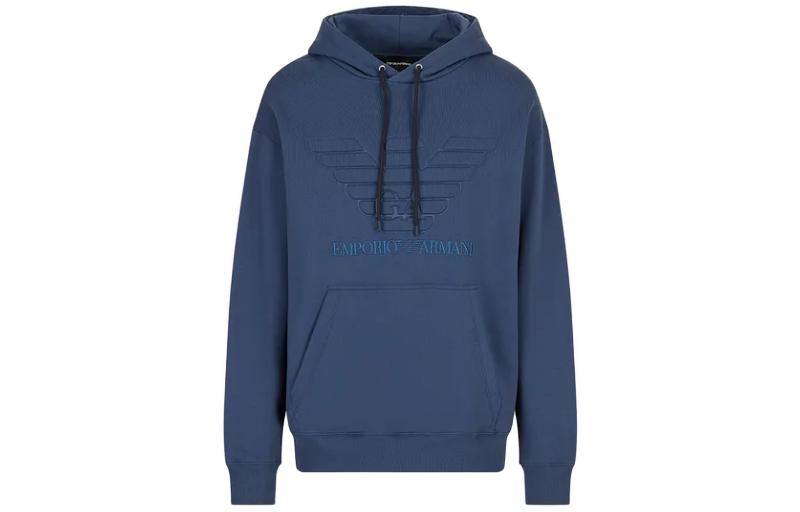 

Свитшот мужской цвета морской волны EMPORIO ARMANI, Marine Blue