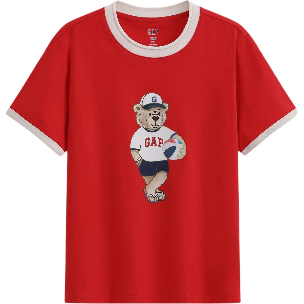 Футболка женская с круглым вырезом GAP Red