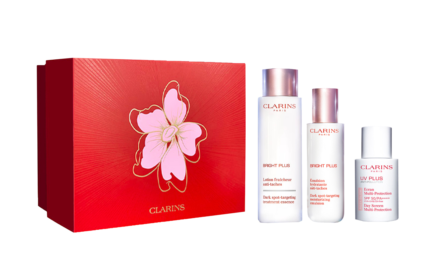 Набор уходовой косметики rich lotion увлажняющий 200ml молочная вода + 75ml молочный лосьон + 30ml легкий солнцезащитный лосьон CLARINS — фото 2