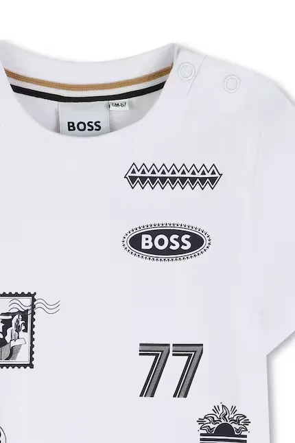 Футболка хлопковая BOSS, белый — фото 3