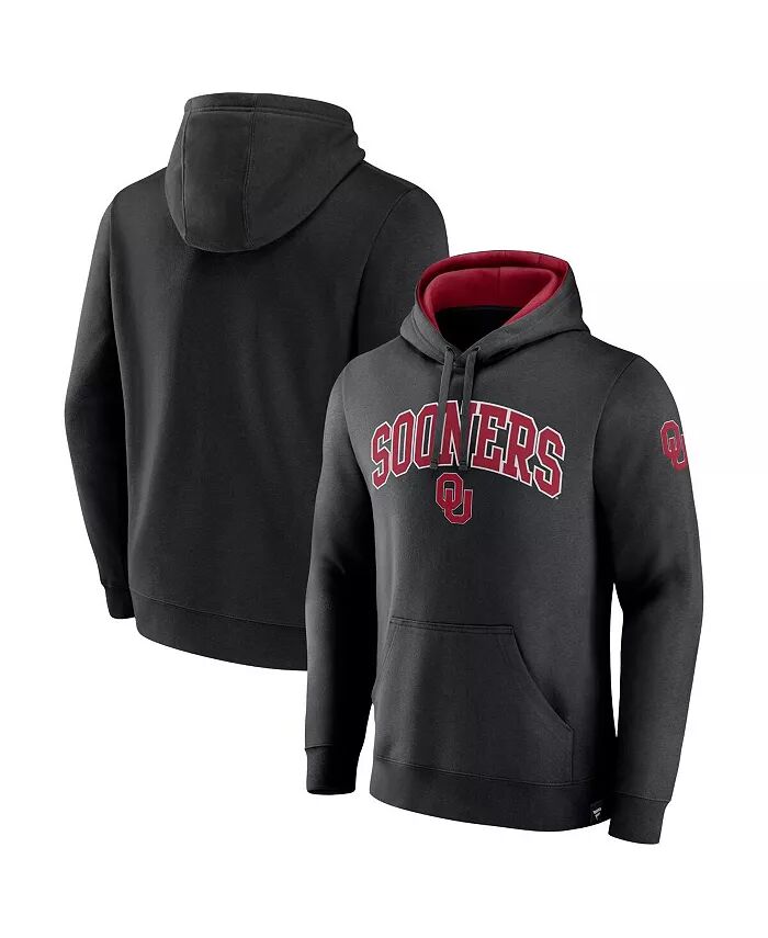 

Мужская черная толстовка с капюшоном Oklahoma Sooners Arch and Logo Tackle Twill Fanatics