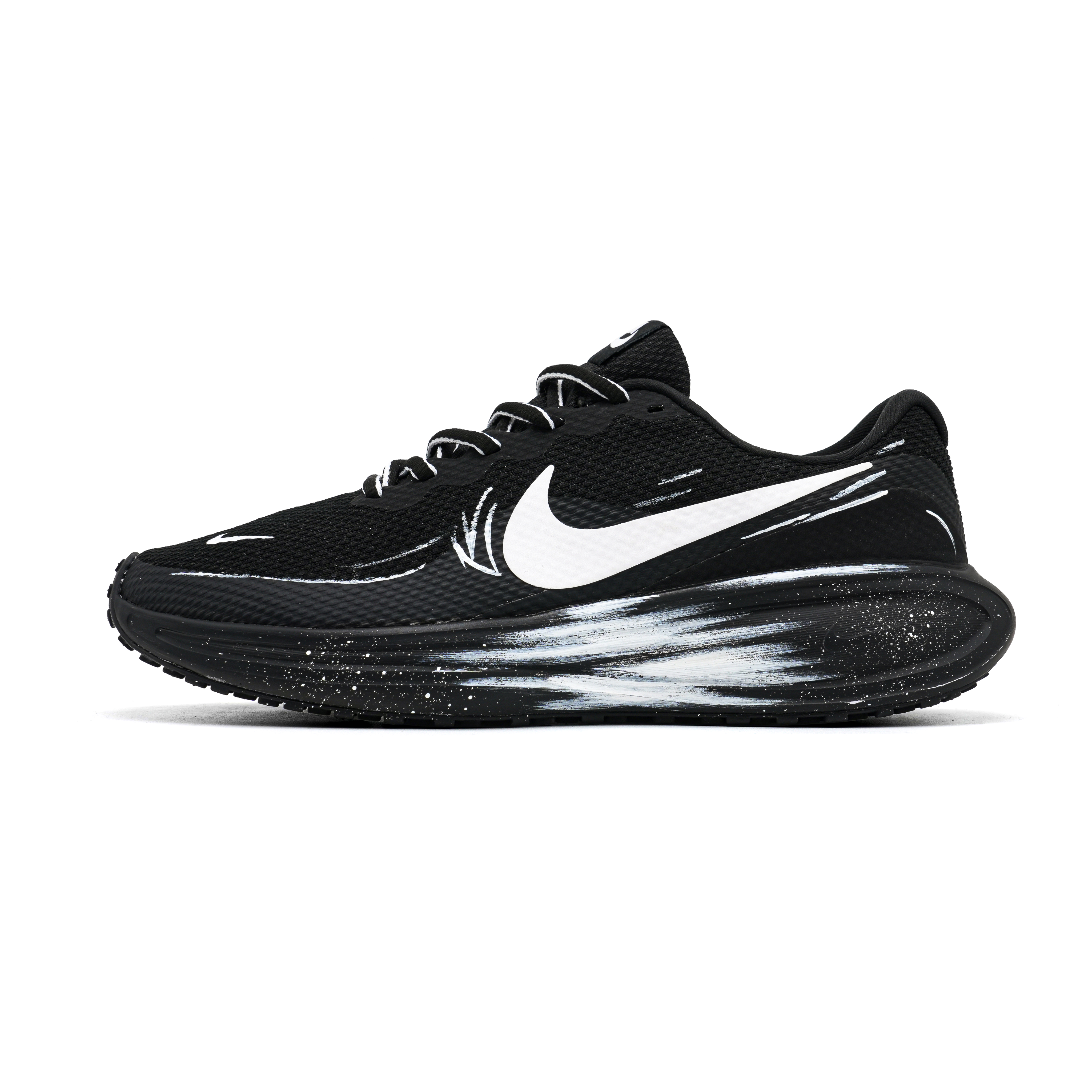 

Nike Кроссовки REVOLUTION 8 с амортизацией, износостойкие, дышащие, низкие, повседневные, мужские, черно-белые