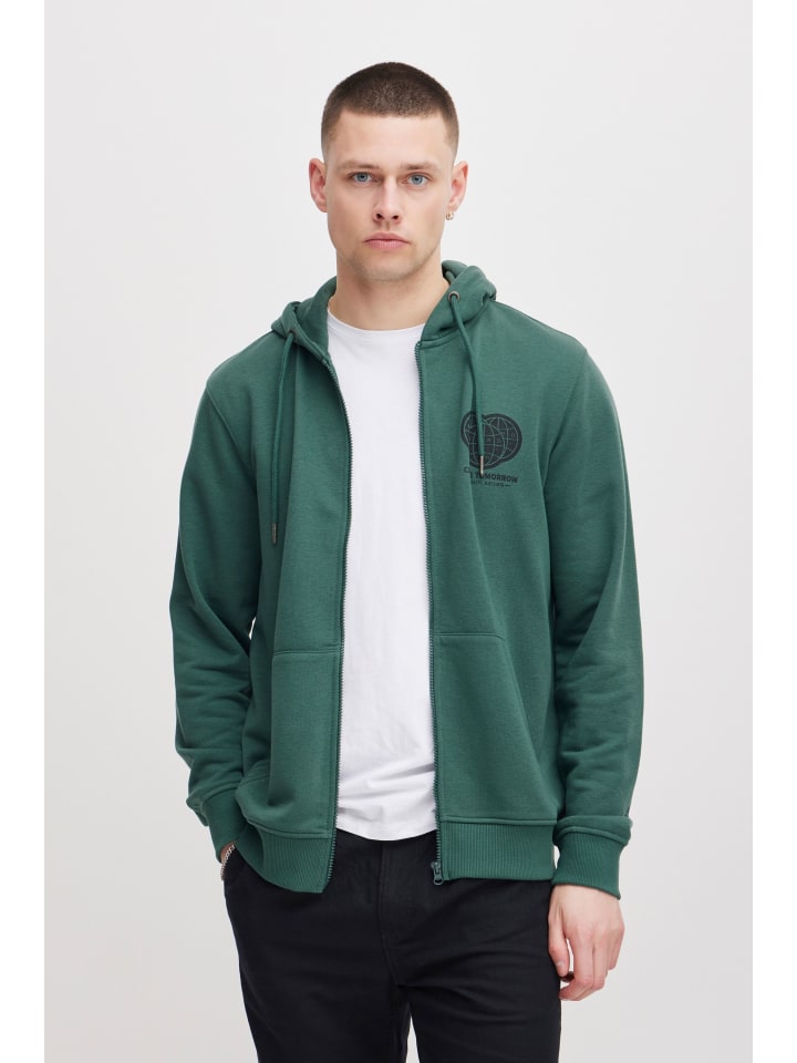 

Толстовка BLEND Kapuzensweatjacke BHSweatshirt 20716874 Cooler Hoodie mit Print, зеленый