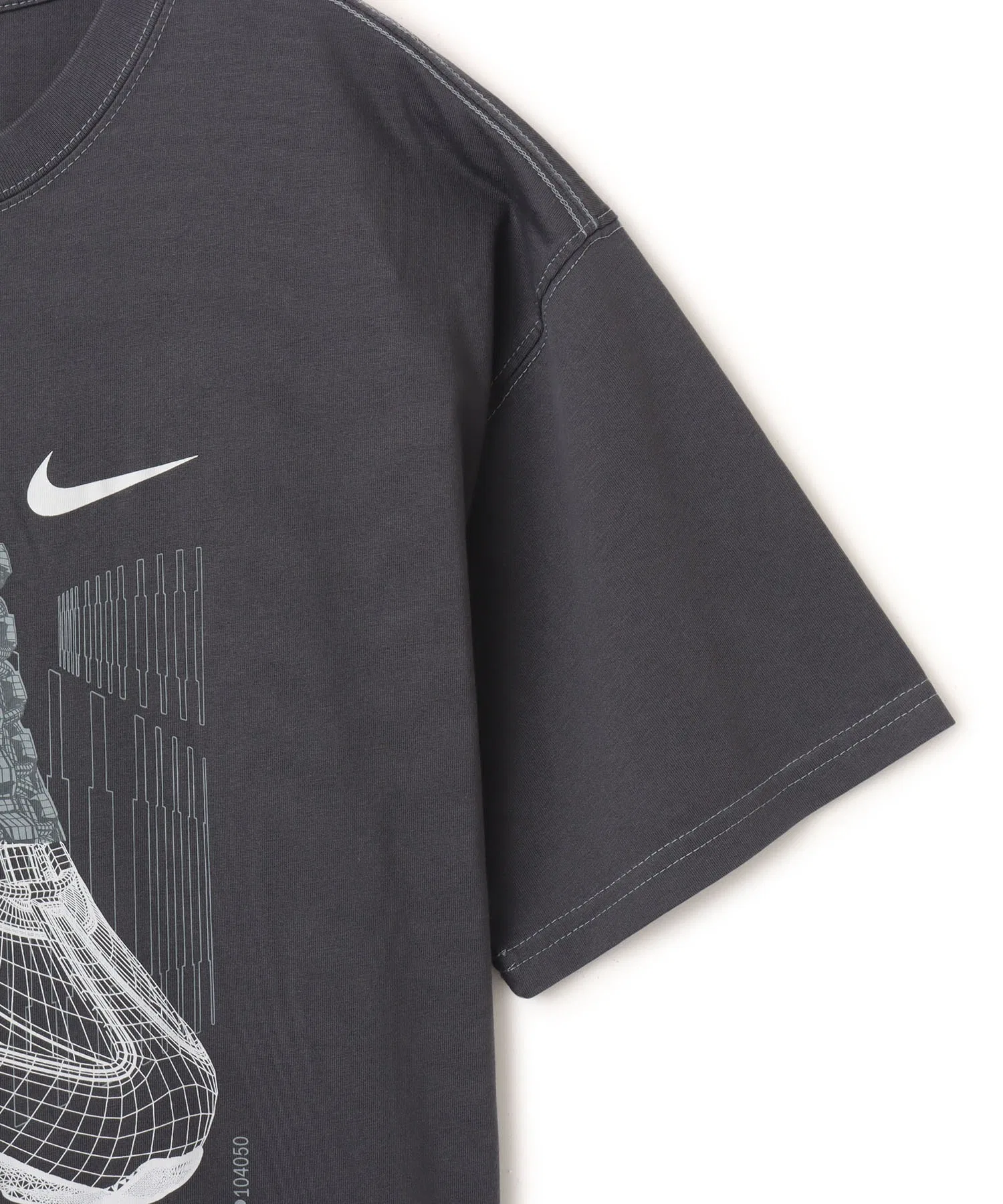 Мужская футболка NIKE FMRN с логотипом серого цвета — фото 4