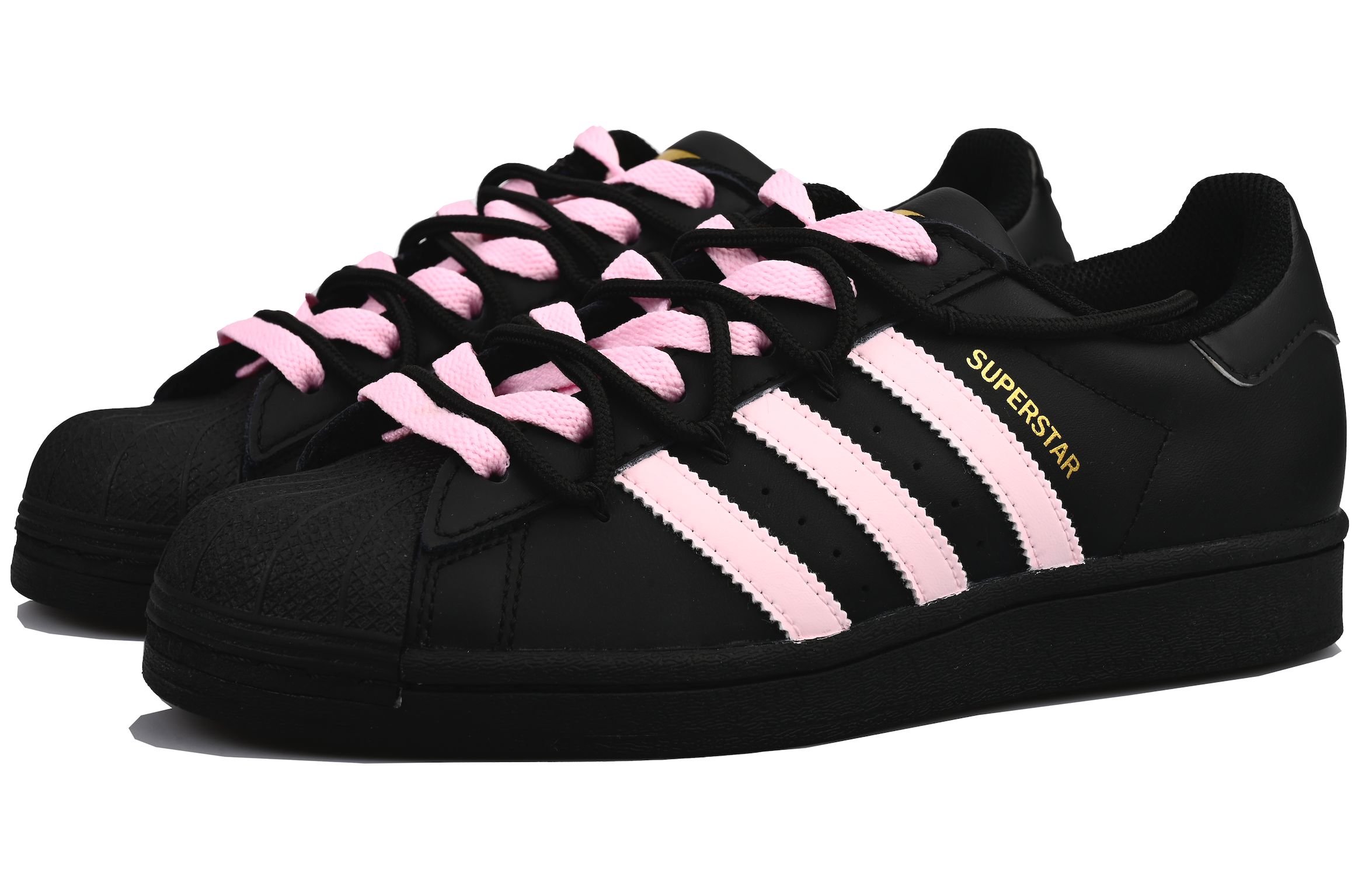 Adidas Superstar Custom 'Розовые чернила ангела' черно-розовые — фото 3